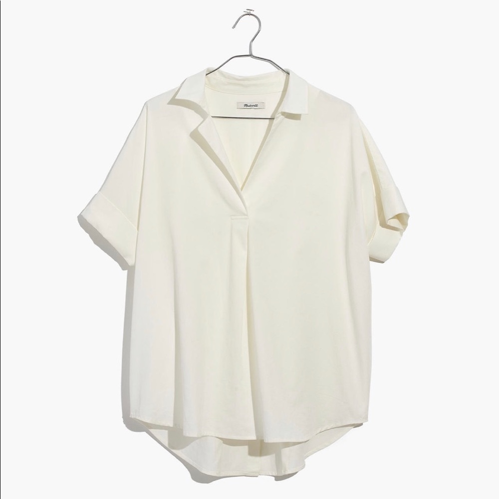 Made well Oversized Button-Back Shirt in White